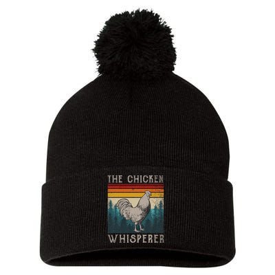 The Chicken Whisperer Funny Chicken Lover Farming Pom Pom 12in Knit Beanie