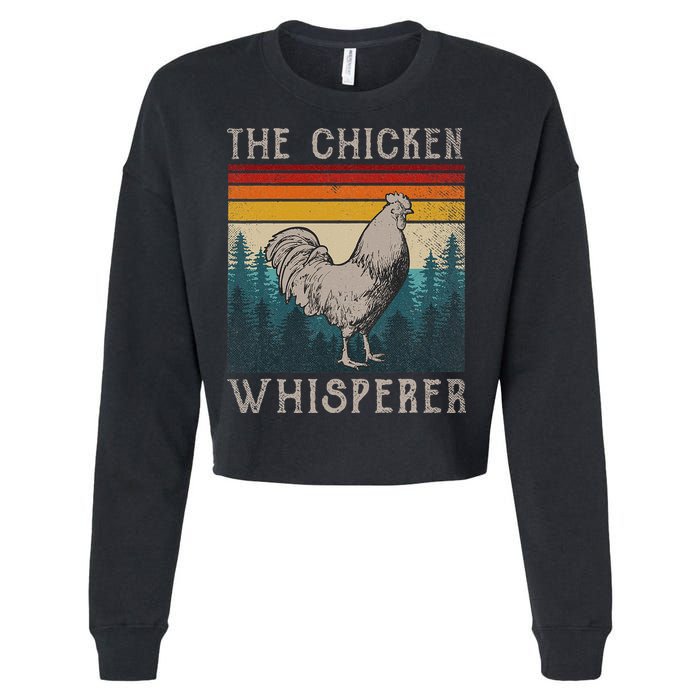 The Chicken Whisperer Funny Chicken Lover Farming Cropped Pullover Crew