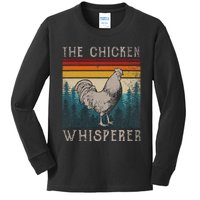 The Chicken Whisperer Funny Chicken Lover Farming Kids Long Sleeve Shirt