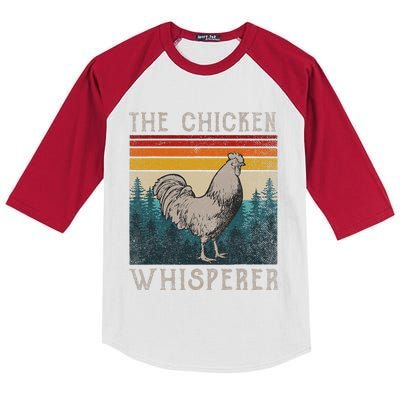 The Chicken Whisperer Funny Chicken Lover Farming Kids Colorblock Raglan Jersey