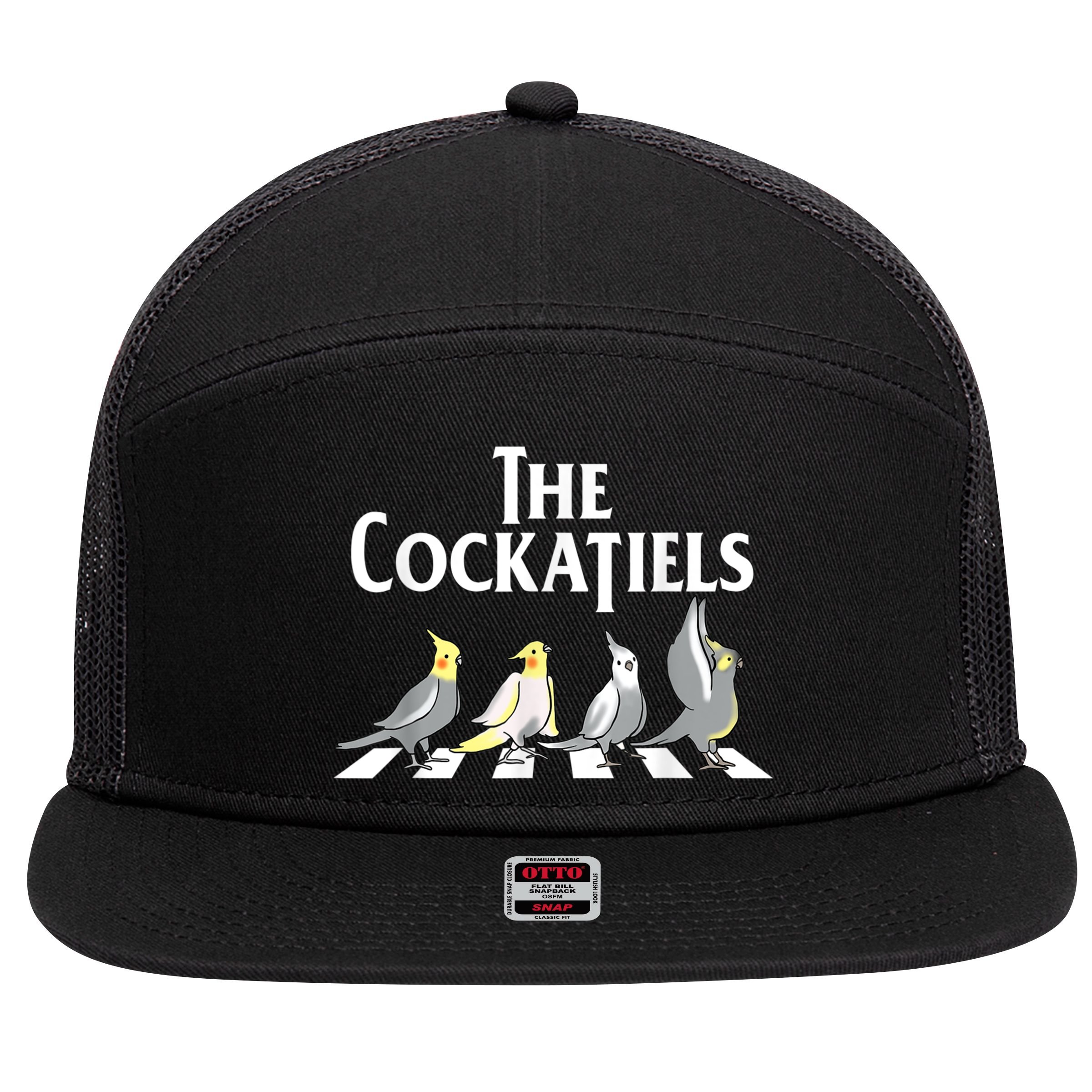 The Cockatiels Weiro Bird Quarrion Parrot Lover 7 Panel Mesh Trucker Snapback Hat