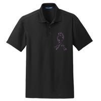 Testicular Cancer Warrior Orchid Ribbon Awareness Gift Dry Zone Grid Polo