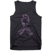 Testicular Cancer Warrior Orchid Ribbon Awareness Gift Tank Top