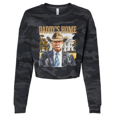 Trump Cowboy Western DaddyS Home Maga Take America Back Cropped Pullover Crew