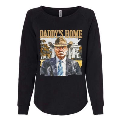 Trump Cowboy Western DaddyS Home Maga Take America Back Womens California Wash Sweatshirt