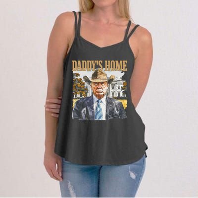 Trump Cowboy Western DaddyS Home Maga Take America Back Women's Strappy Tank