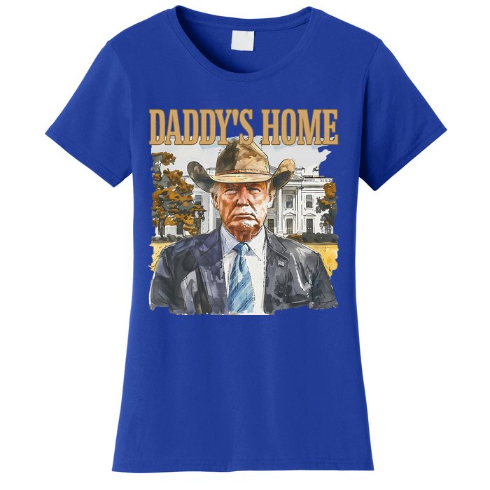 Trump Cowboy Western DaddyS Home Maga Take America Back Women's T-Shirt