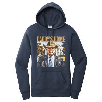 Trump Cowboy Western DaddyS Home Maga Take America Back Women's Pullover Hoodie