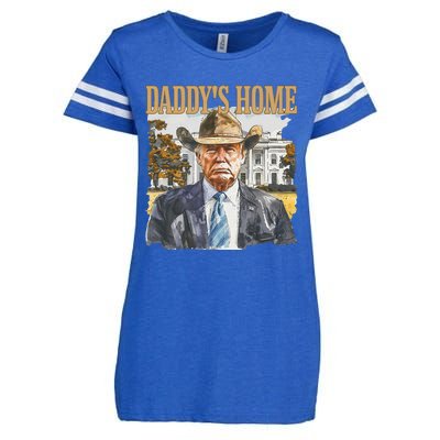 Trump Cowboy Western DaddyS Home Maga Take America Back Enza Ladies Jersey Football T-Shirt