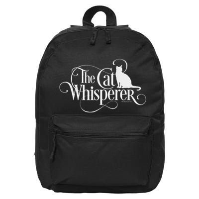The Cat Whisperer Cat Lover 16 in Basic Backpack