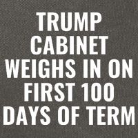 Trump Cabinet Weighs In On First 100 Days Of Term Cotton Canvas Backpack
