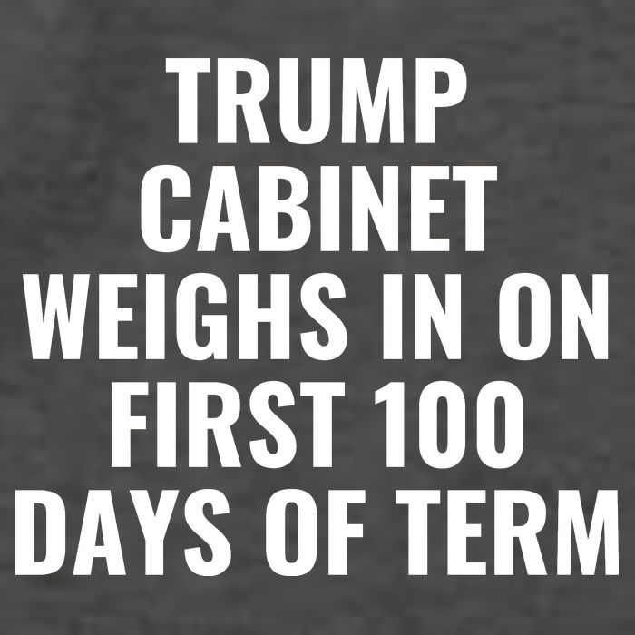 Trump Cabinet Weighs In On First 100 Days Of Term Vector Backpack