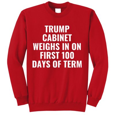 Trump Cabinet Weighs In On First 100 Days Of Term Sweatshirt