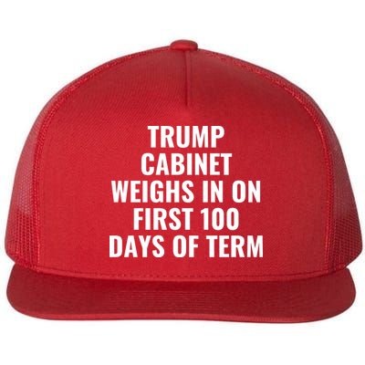 Trump Cabinet Weighs In On First 100 Days Of Term Flat Bill Trucker Hat