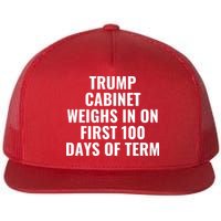 Trump Cabinet Weighs In On First 100 Days Of Term Flat Bill Trucker Hat