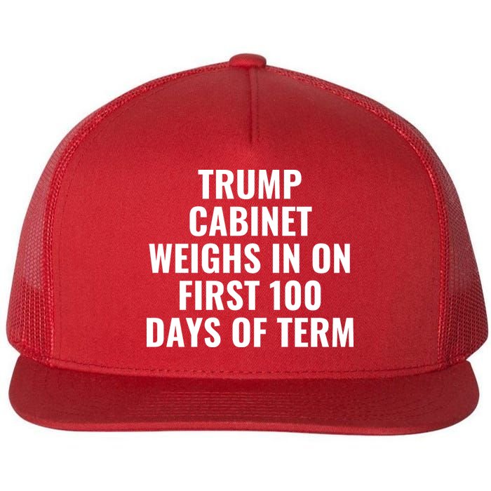 Trump Cabinet Weighs In On First 100 Days Of Term Flat Bill Trucker Hat
