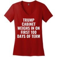 Trump Cabinet Weighs In On First 100 Days Of Term Women's V-Neck T-Shirt
