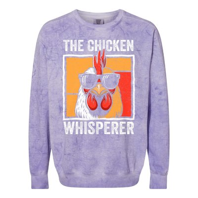 The Chicken Whisperer Farmer Animal Farm Colorblast Crewneck Sweatshirt