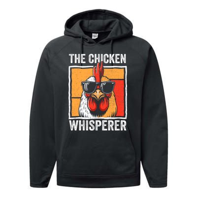 The Chicken Whisperer Farmer Animal Farm Performance Fleece Hoodie