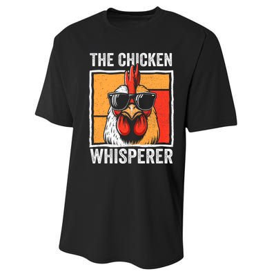 The Chicken Whisperer Farmer Animal Farm Performance Sprint T-Shirt