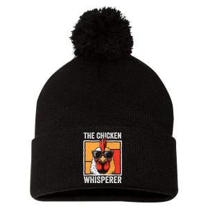 The Chicken Whisperer Farmer Animal Farm Pom Pom 12in Knit Beanie