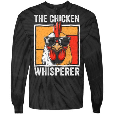 The Chicken Whisperer Farmer Animal Farm Tie-Dye Long Sleeve Shirt