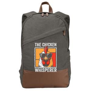 The Chicken Whisperer Farmer Animal Farm Cotton Canvas Backpack