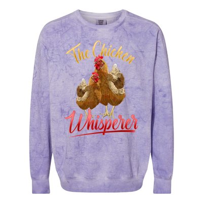 The Chicken Whisperer Funny Chicken Lover Farming Colorblast Crewneck Sweatshirt