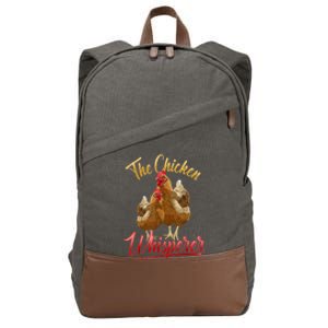 The Chicken Whisperer Funny Chicken Lover Farming Cotton Canvas Backpack