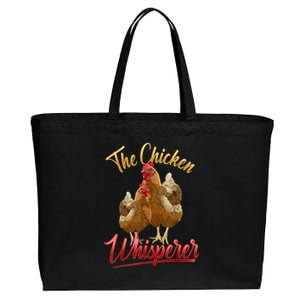 The Chicken Whisperer Funny Chicken Lover Farming Cotton Canvas Jumbo Tote