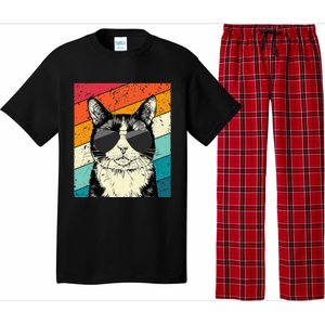 Tuxedo Cat With Sunglasses Cat Lovers Pajama Set