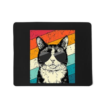 Tuxedo Cat With Sunglasses Cat Lovers Mousepad