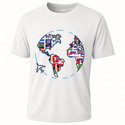 Traveler Countries World Flags International World Map Performance Shirt