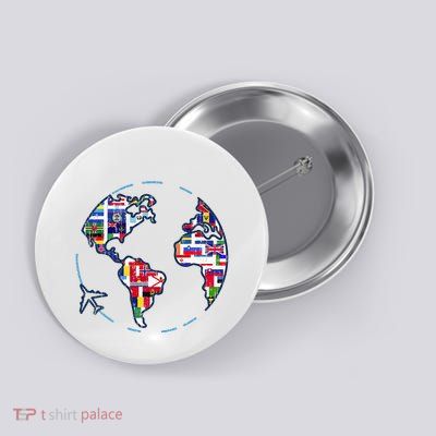 Traveler Countries World Flags International World Map Button