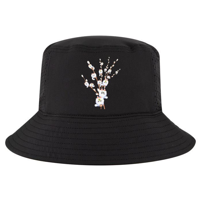 Tree Cat Willow Buds Flowers Tree Cool Comfort Performance Bucket Hat