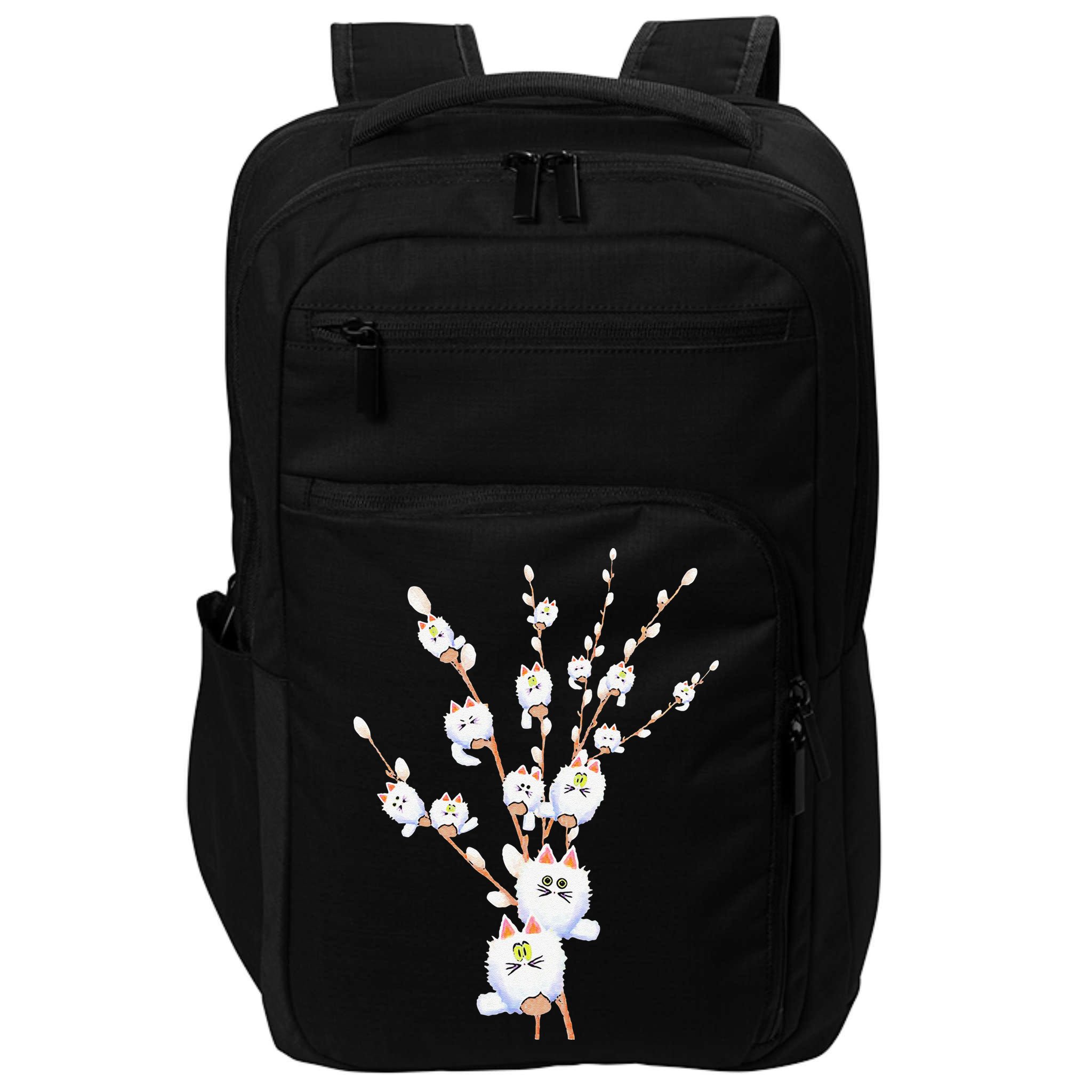 Tree Cat Willow Buds Flowers Tree Impact Tech Backpack