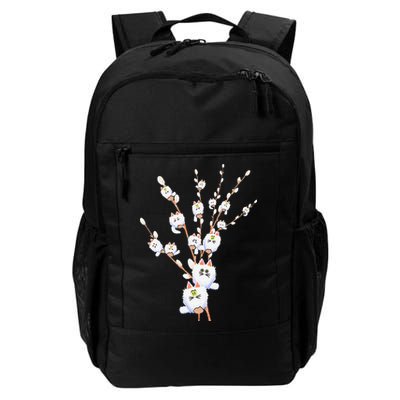 Tree Cat Willow Buds Flowers Tree Backpack
