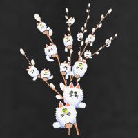 Tree Cat Willow Buds Flowers Tree 25L Jumbo Tote