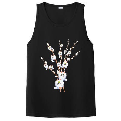 Tree Cat Willow Buds Flowers Tree PosiCharge Competitor Tank