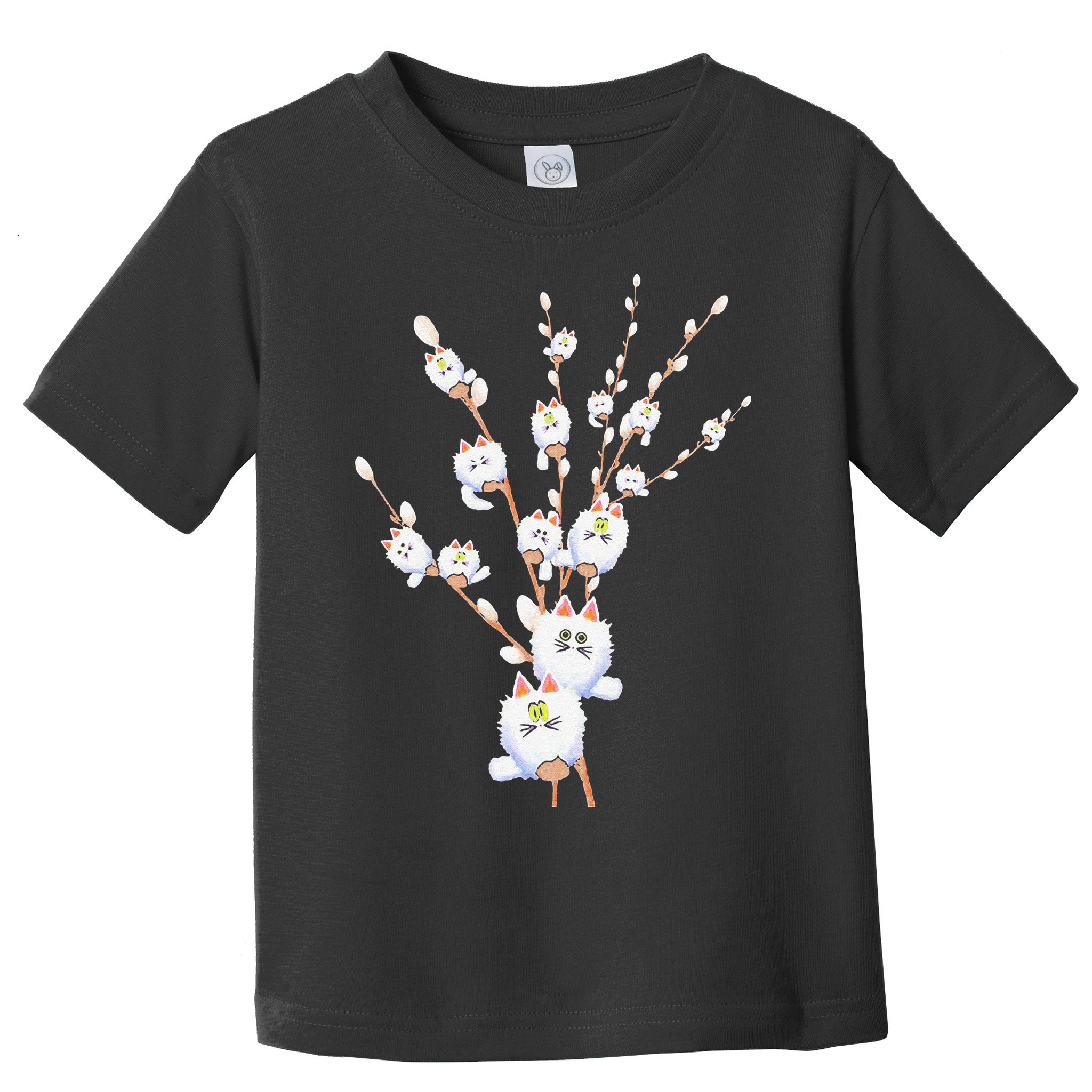 Tree Cat Willow Buds Flowers Tree Toddler T-Shirt