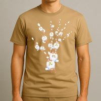 Tree Cat Willow Buds Flowers Tree T-Shirt