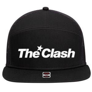 The C.L.A.S.H White Star Logo 7 Panel Mesh Trucker Snapback Hat