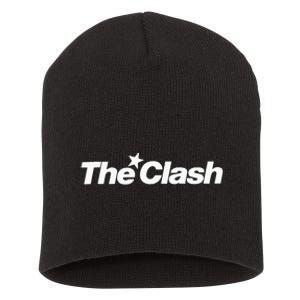 The C.L.A.S.H White Star Logo Short Acrylic Beanie