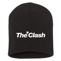 The C.L.A.S.H White Star Logo Short Acrylic Beanie