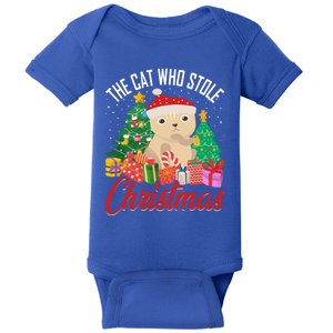 The Cat Who Stole Christmas Funny Cat Lover Pun Gift Baby Bodysuit