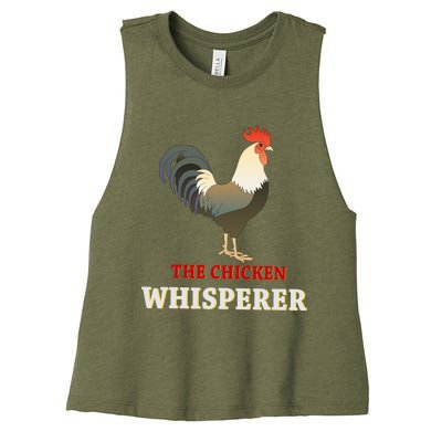 The Chicken Whisperer Funny Women's Racerback Cropped Tank