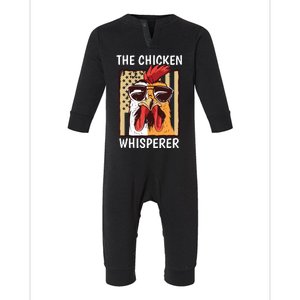 The Chicken Whisperer Farmer Chicken Infant Fleece One Piece