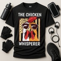 The Chicken Whisperer Farmer Chicken Cooling Performance Crew T-Shirt
