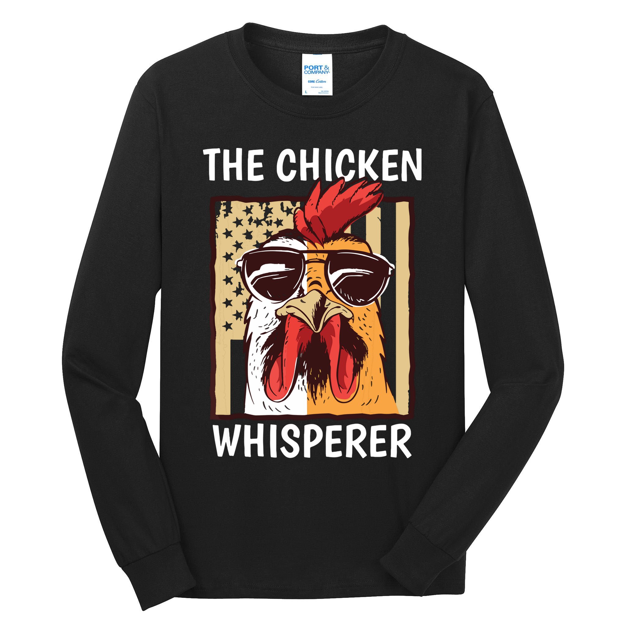 The Chicken Whisperer Farmer Chicken Tall Long Sleeve T-Shirt