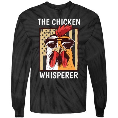 The Chicken Whisperer Farmer Chicken Tie-Dye Long Sleeve Shirt